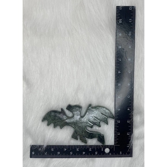 Green Jade Eagle / Hawk Carving Polished Sculpture - Picture 5 of 5